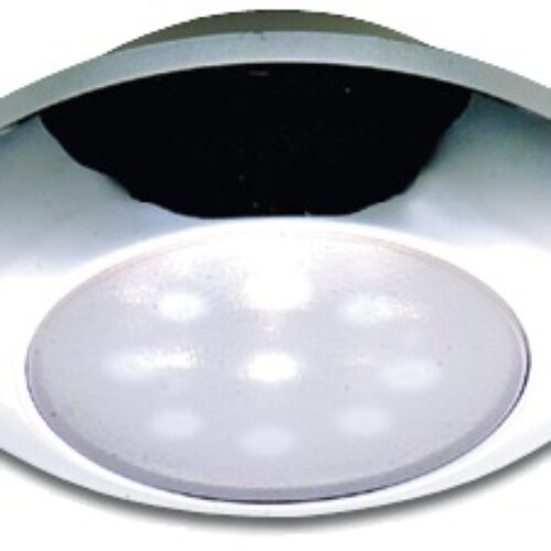 Osculati watertight chromed ceiling light, white LED light