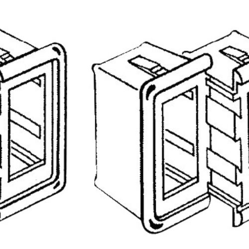 Right/left plastic receptacle