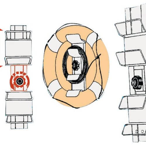 Osculati Lifebuoy adjustable rack