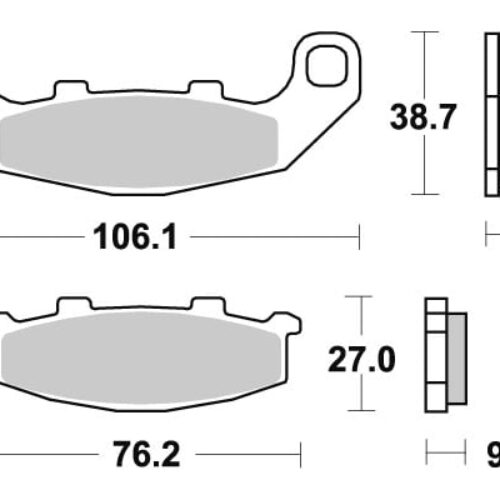 Sbs Jarrupalat Sintered Taakse