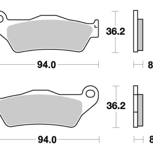 Sbs Jarrupalat Sintered Taakse