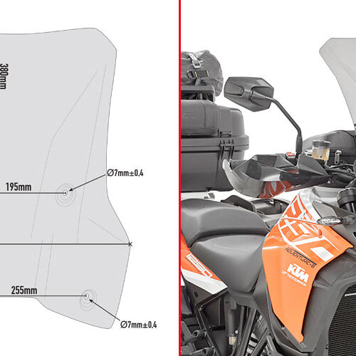 Givi Specific screen, smoked 38 x 40 cm 1290 Adventure S / Adventure R (17)