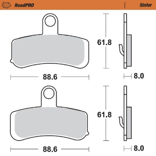 Moto-Master Jarrupalat RoadPRO Sinter eteen