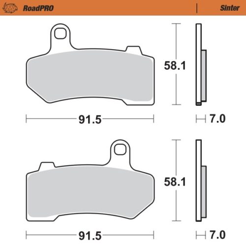 Moto-Master Jarrupalat RoadPRO Sinter eteen