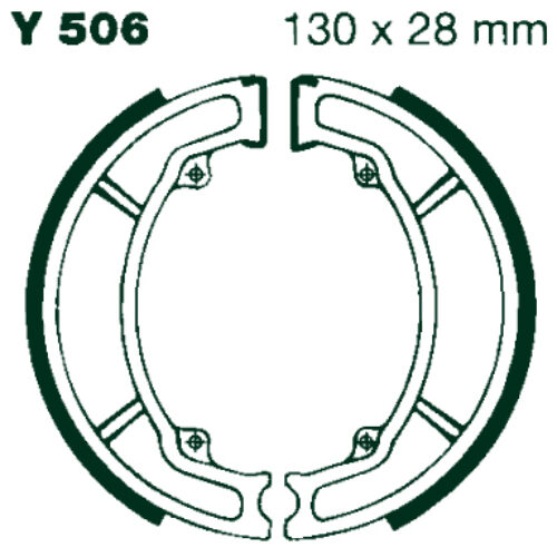 AIR Bromsbackar Y 506 130x28mm parvis