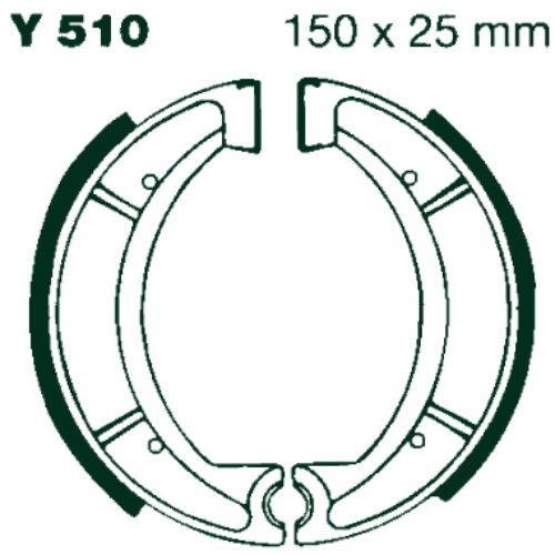 AIR Bromsbackar Y 510 150x25mm parvis