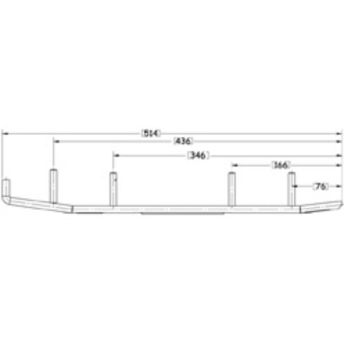 Sno-X Ripper Four Ohjausrauta pari 4″ Kovametalli