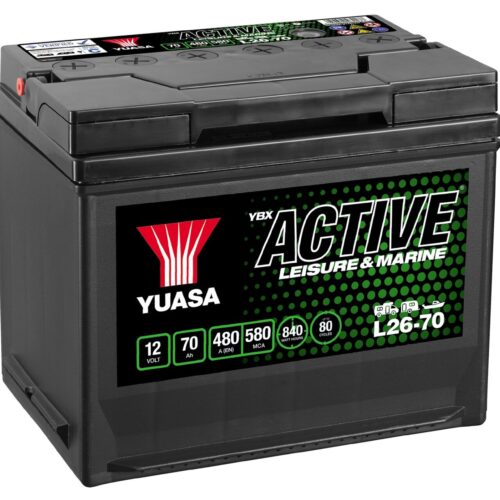 Yuasa L26-70 Active Leisure Battery 12V 70Ah 480A Huom.Rullakkorahti (18)