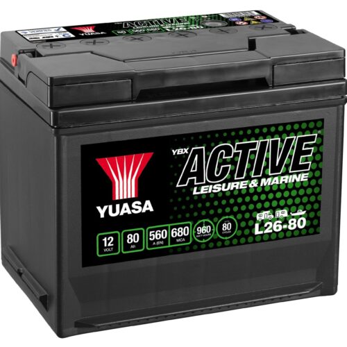 Yuasa L26-80 Active Leisure Battery 12V 80Ah 560A Huom.Rullakkorahti (18)