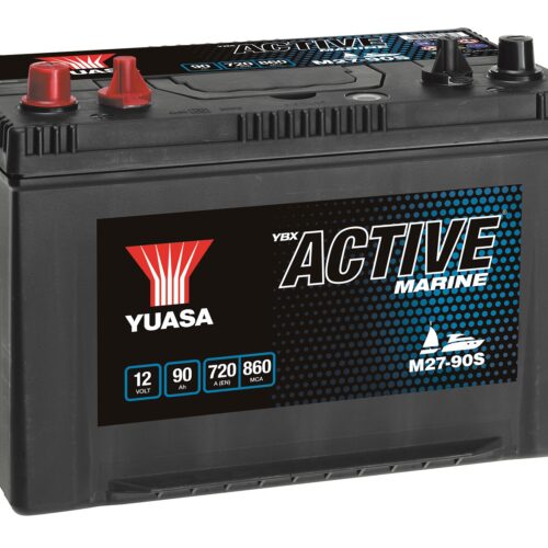 Yuasa M27-90S Active Marine Start Battery 12V 90Ah 720A Huom.Rullakkorahti (15)