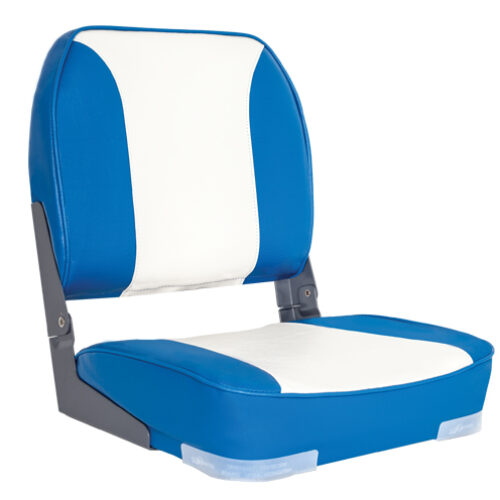 OS DELUXE FOLD DOWN SEAT UPHOLSTERED BLUE/WHITE