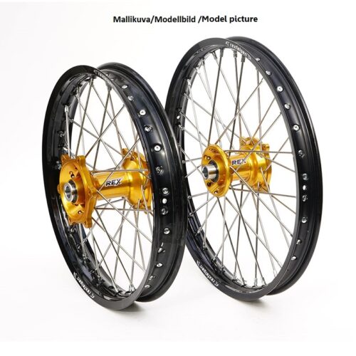 REX WHEELS 21-1,60 RMZ250/RMZ450 05-.. MUSTA VANNE/KULTA NAPA 22MM